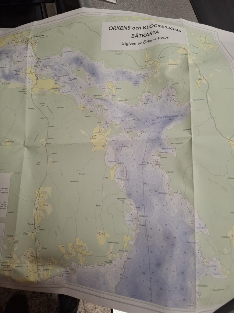 Båtkort, Örken och Klockesjön