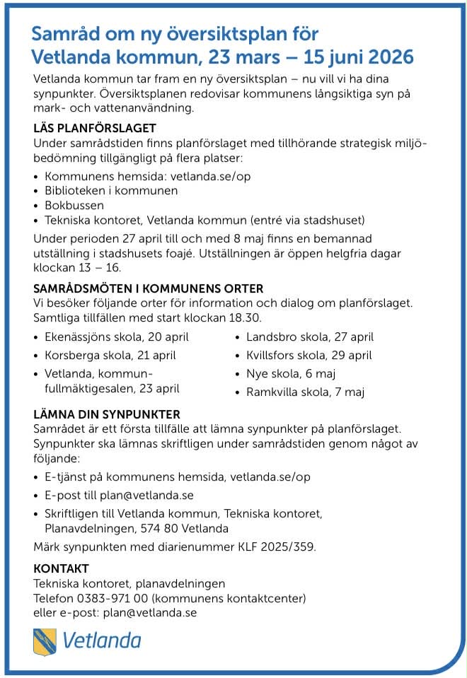 Samråd om översiktsplan